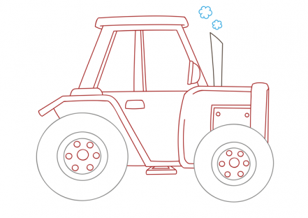 Valentina Bolco ©2015 - Disegno di un trattore