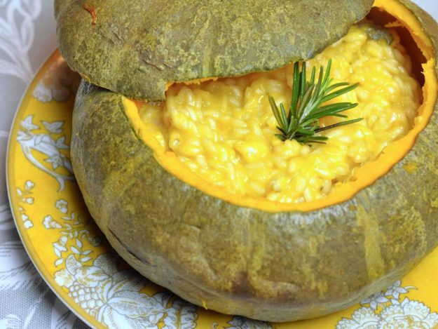 Riseria Re Carlo - Risotto con zucca e gorgonzola - Foto ricetta impiattata