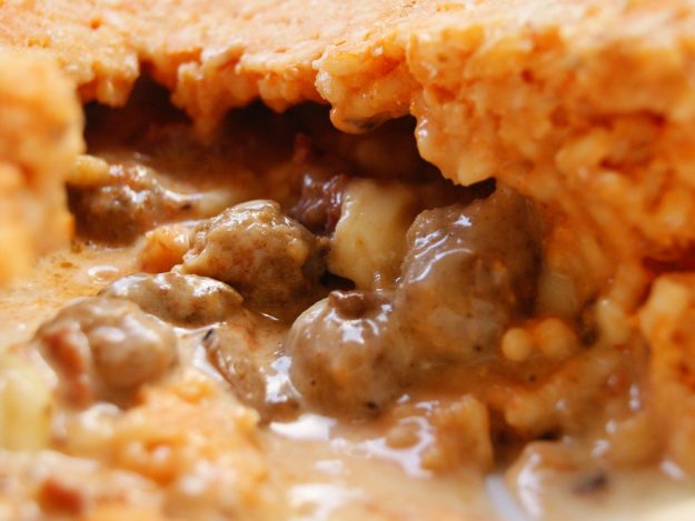 Riseria Re Carlo - Sartù di riso - Foto particolare (close-up) ricetta impiattata