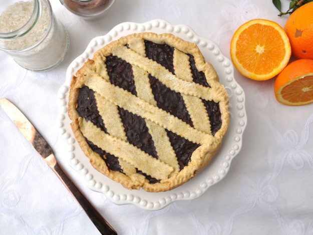 Riseria Re Carlo - Pastiera di riso al cioccolato - Foto particolare (close-up) ricetta impiattata