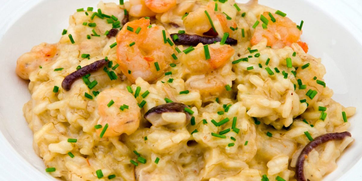 Risotto con funghi e gamberi Ricetta Riseria Re Carlo