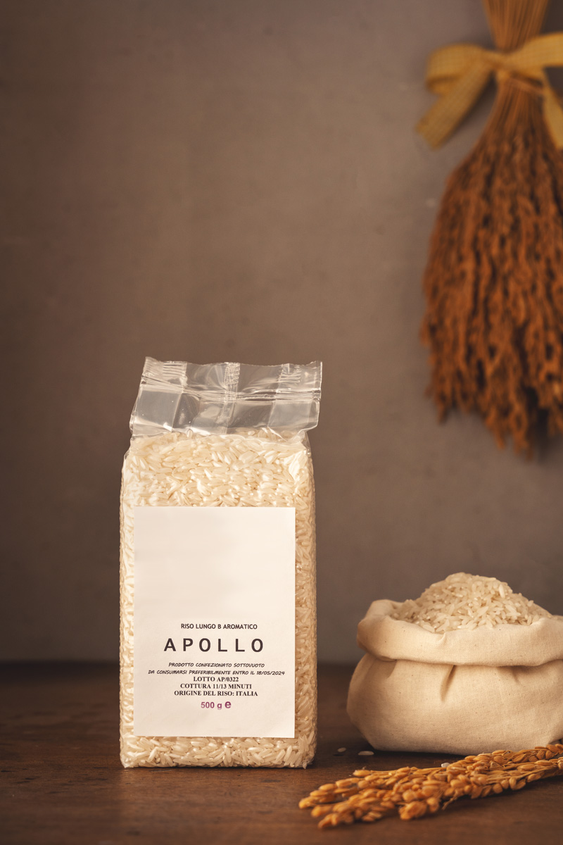 Riseria Re Carlo - Riso aromatico Apollo - l'autentico riso vercellese di qualità - confezioni da 500gr - Foto di FabioScaliciPhotography